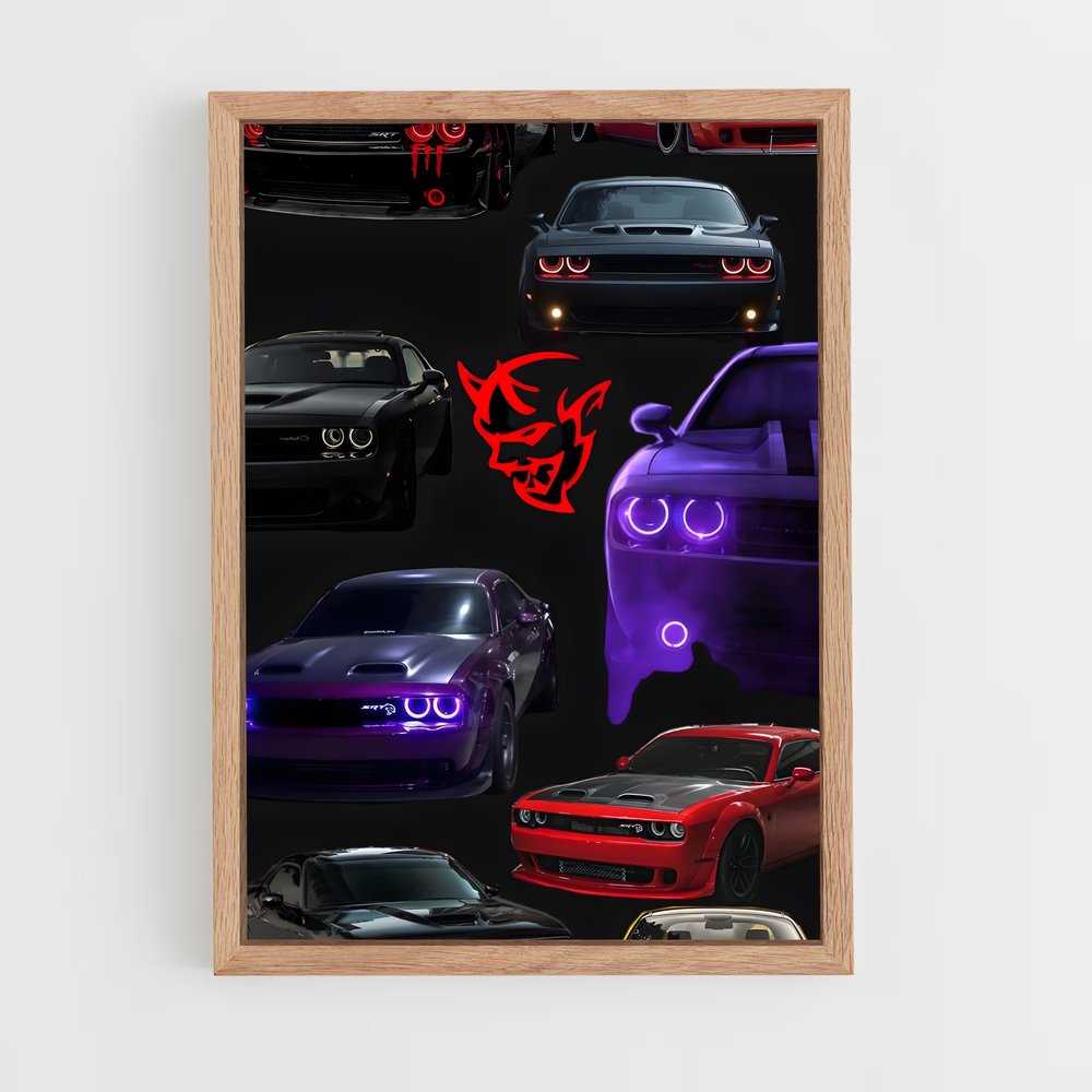 Poster Colorful Racers – affiche Dodge (vue 4)